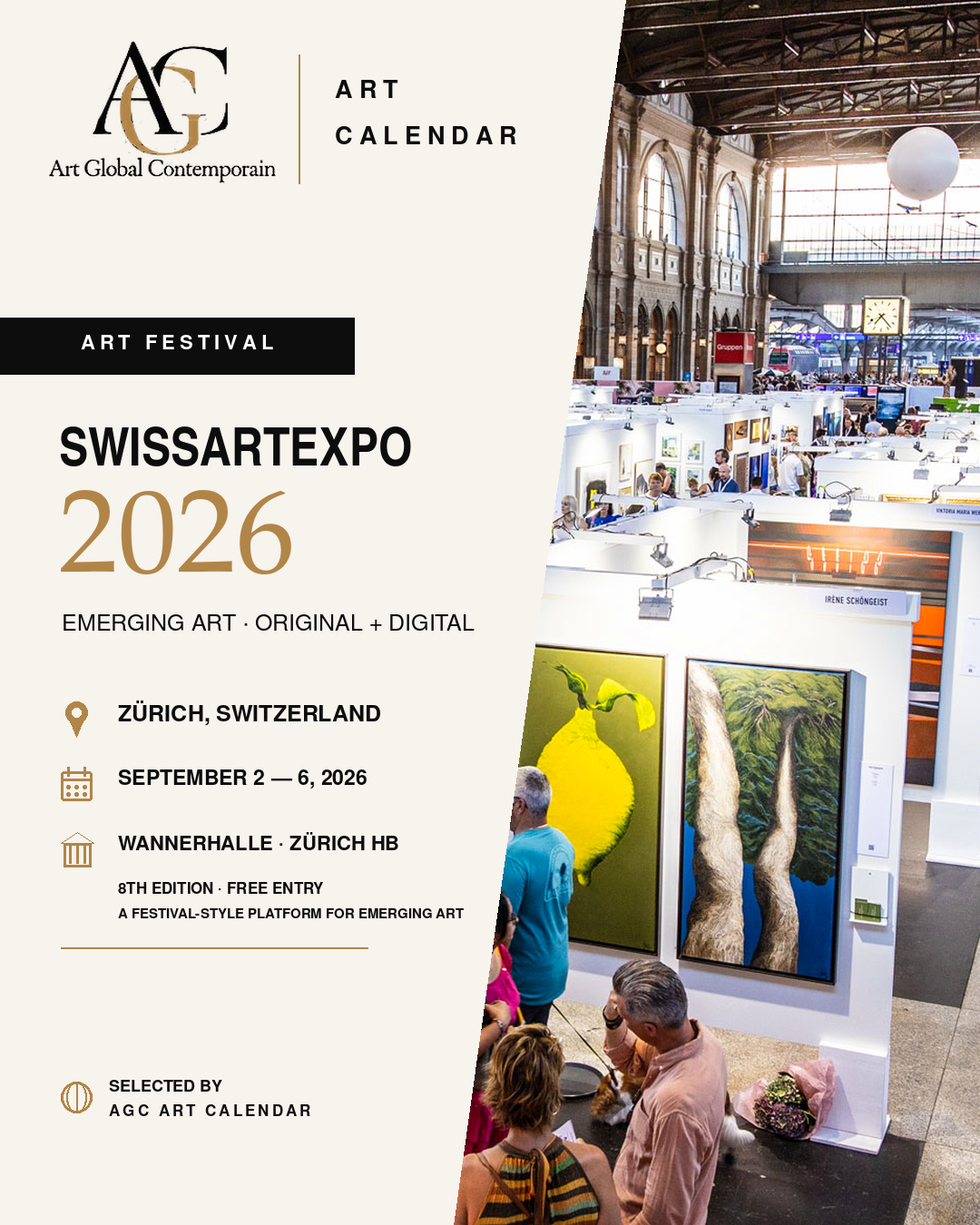 SwissArtExpo 2026 — AGC Art Calendar September 2026