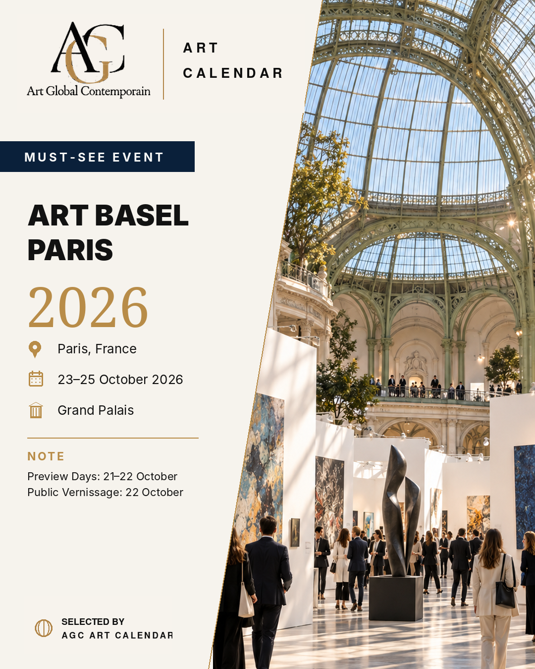 Art Basel Paris 2026 — AGC Art Calendar October 2026