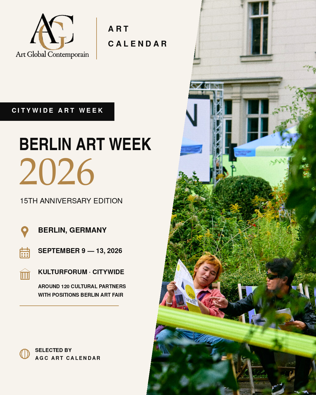 Berlin Art Week 2026 — AGC Art Calendar September 2026